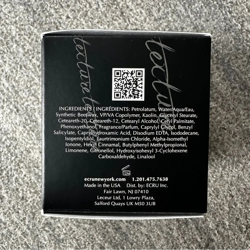 NEW ECRU New York Paraben free Texture Dry Wax for Men Matte finish 1.69 oz